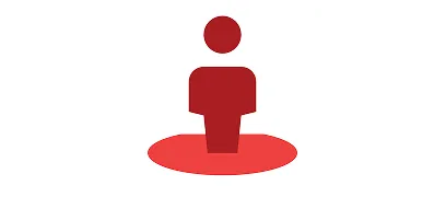 Person standing in a circle icon