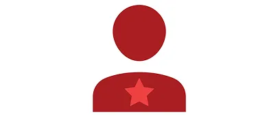 Person icon with a star on the chest
